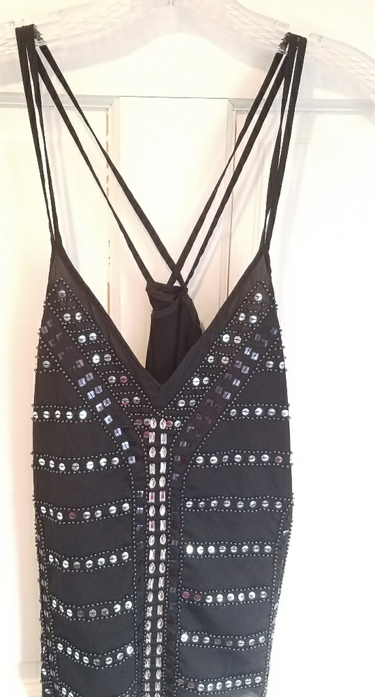 EXPRESS Black Beaded Tank NEVER WORN W0000011